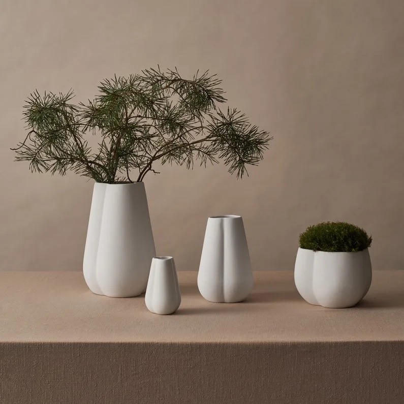 Clover vaas 11 cm, White Cooee Design