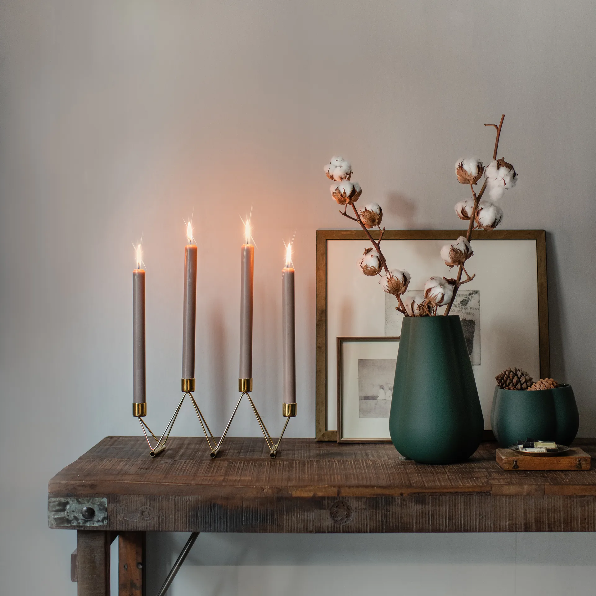 Clover vaas 25 cm, Dark green Cooee Design