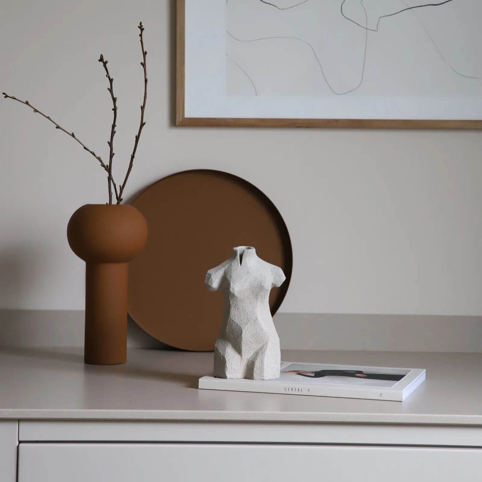 Cooee dienblad 30 cm. rond, Coconut Cooee Design