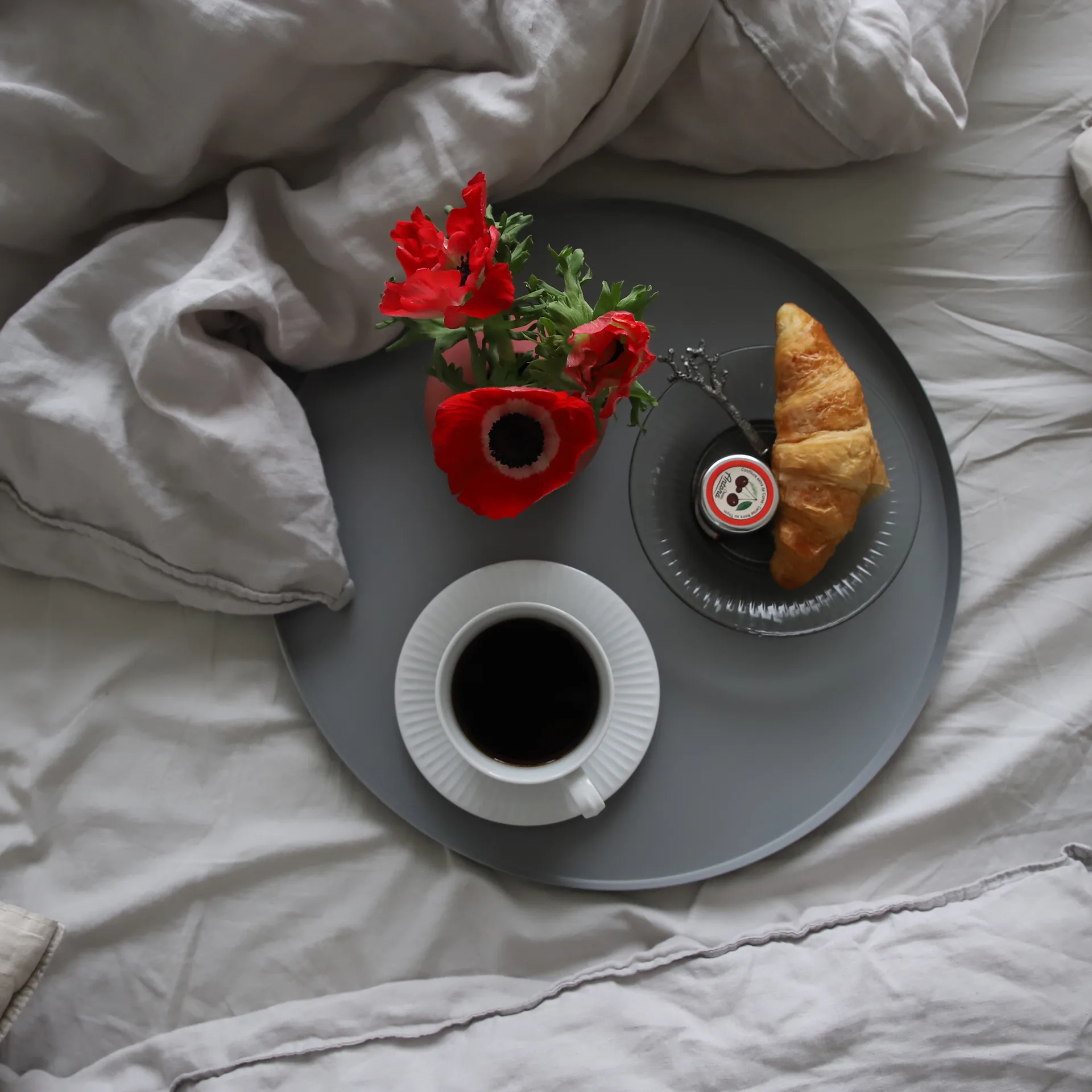 Cooee dienblad 40 cm. rond, grey (grijs) Cooee Design