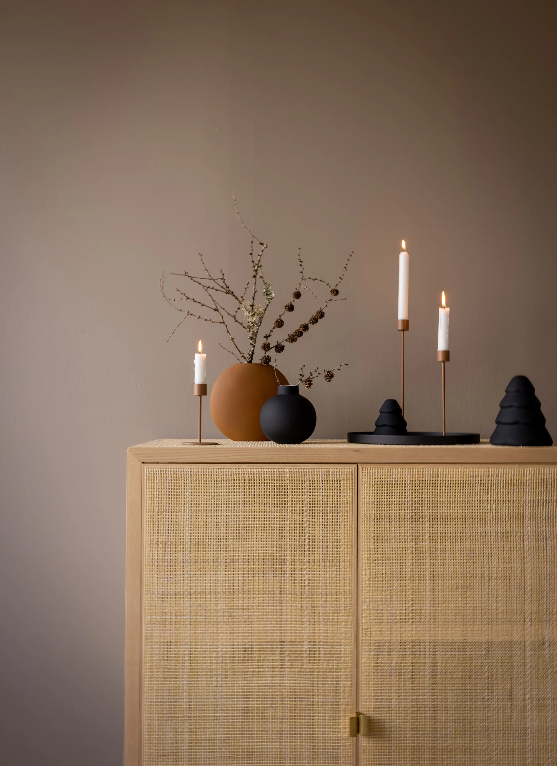 Cooee kandelaar 21 cm., Coconut Cooee Design