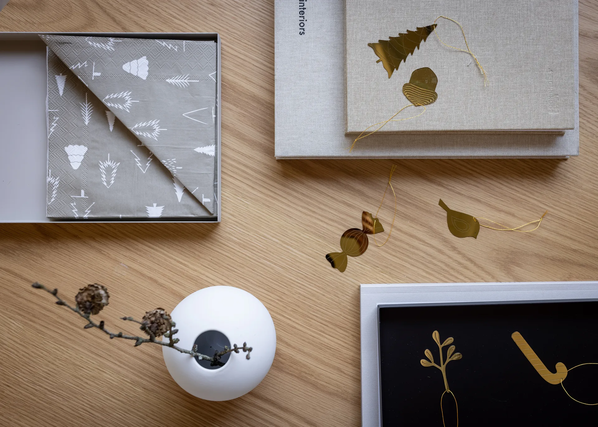 Cooee kersthanger messing 4-pack, Candy cane Cooee Design