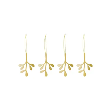 Cooee kersthanger messing 4-pack - Mistletoe - Cooee Design