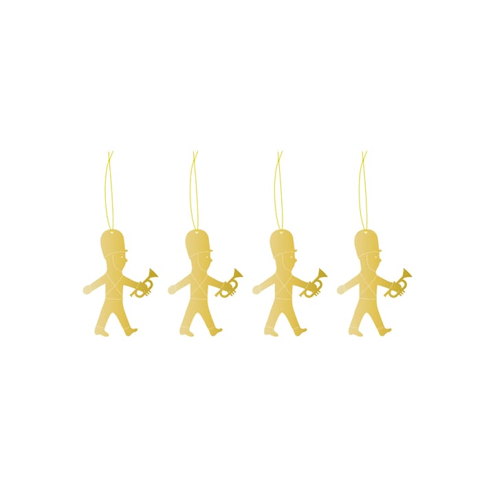 Cooee kersthanger messing 4-pack - Trumpet boy - Cooee Design