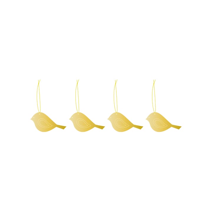 Cooee kersthanger messing 4-pack - Winter bird - Cooee Design