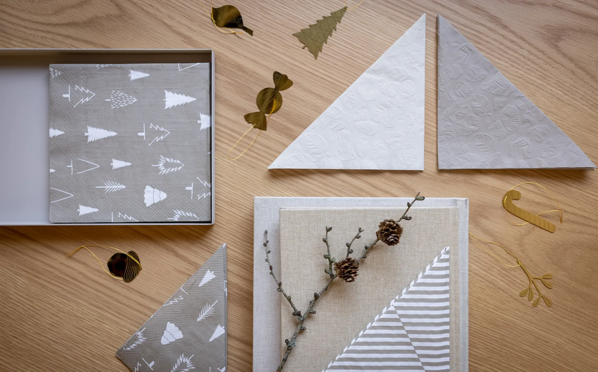 Cooee Leaf servet 33x33 cm 20-pack, Shell Cooee Design