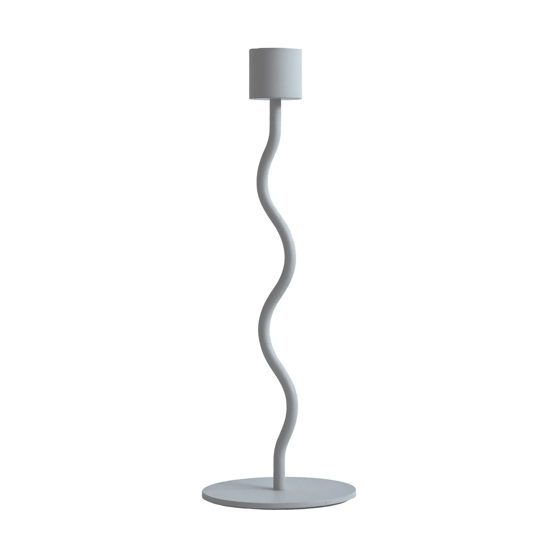 Curved kandelaar 23 cm, Pale blue Cooee Design