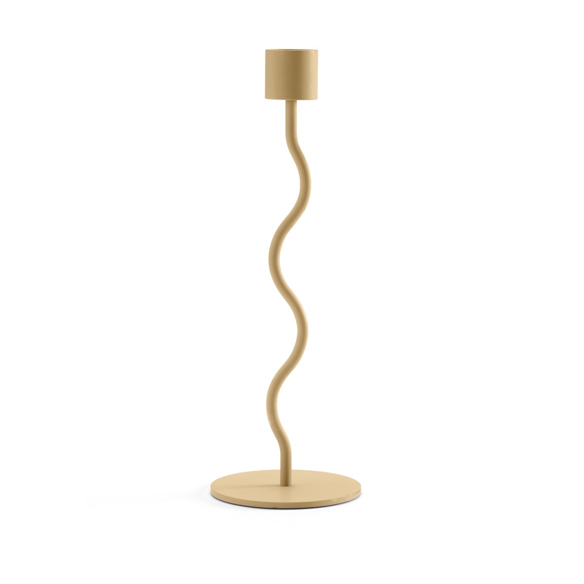 Cooee Design Curved kandelaar 23 cm Peanut | Scandinavisch Interieur | Kandelaars | Beige