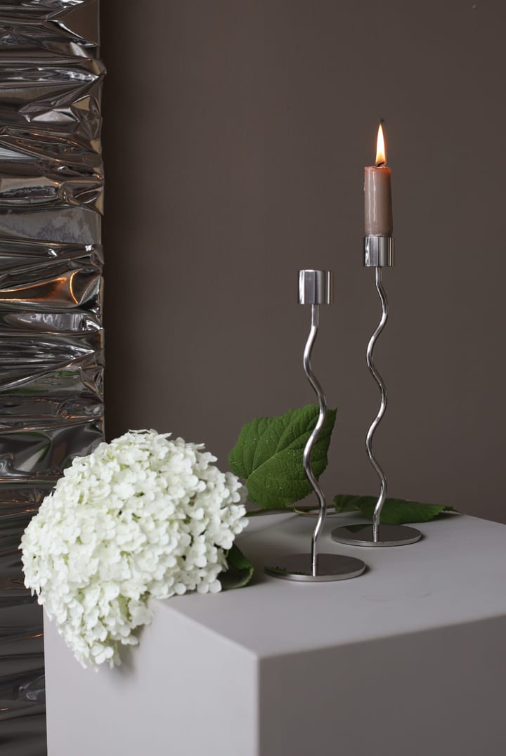 Curved kandelaar 23 cm, Roestvrij staal Cooee Design