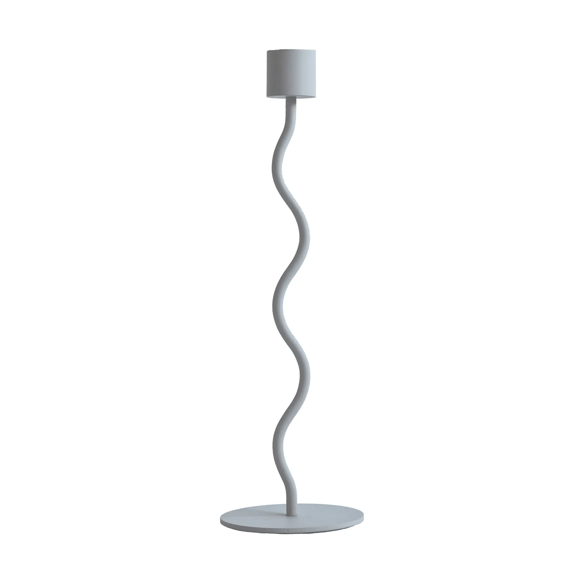 Curved kandelaar 26 cm, Pale blue Cooee Design