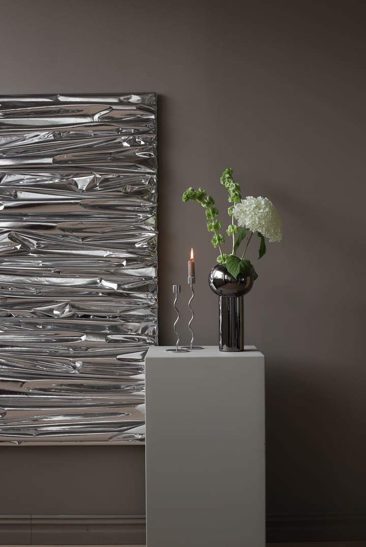 Curved kandelaar 26 cm, Roestvrij staal Cooee Design