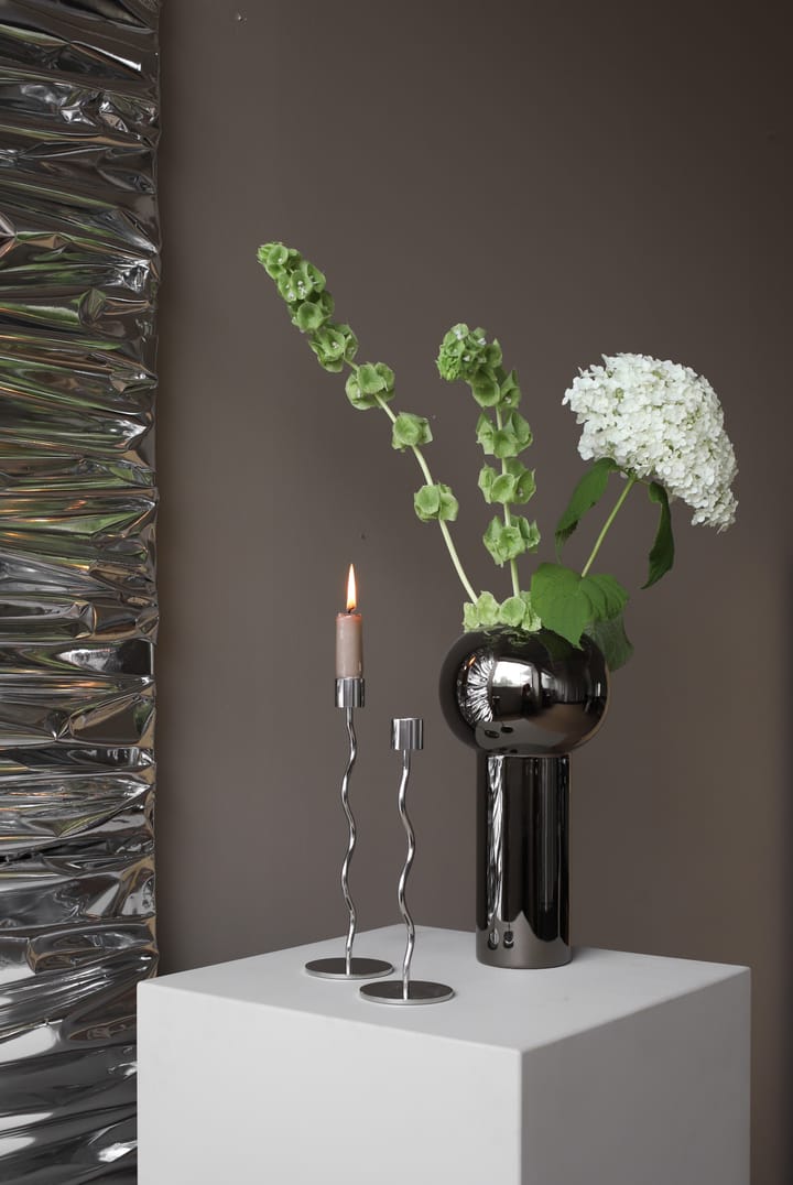 Curved kandelaar 26 cm, Roestvrij staal Cooee Design