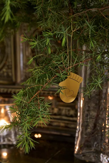 Deco Winter activities kersthangertjes 6 delen - Messing - Cooee Design