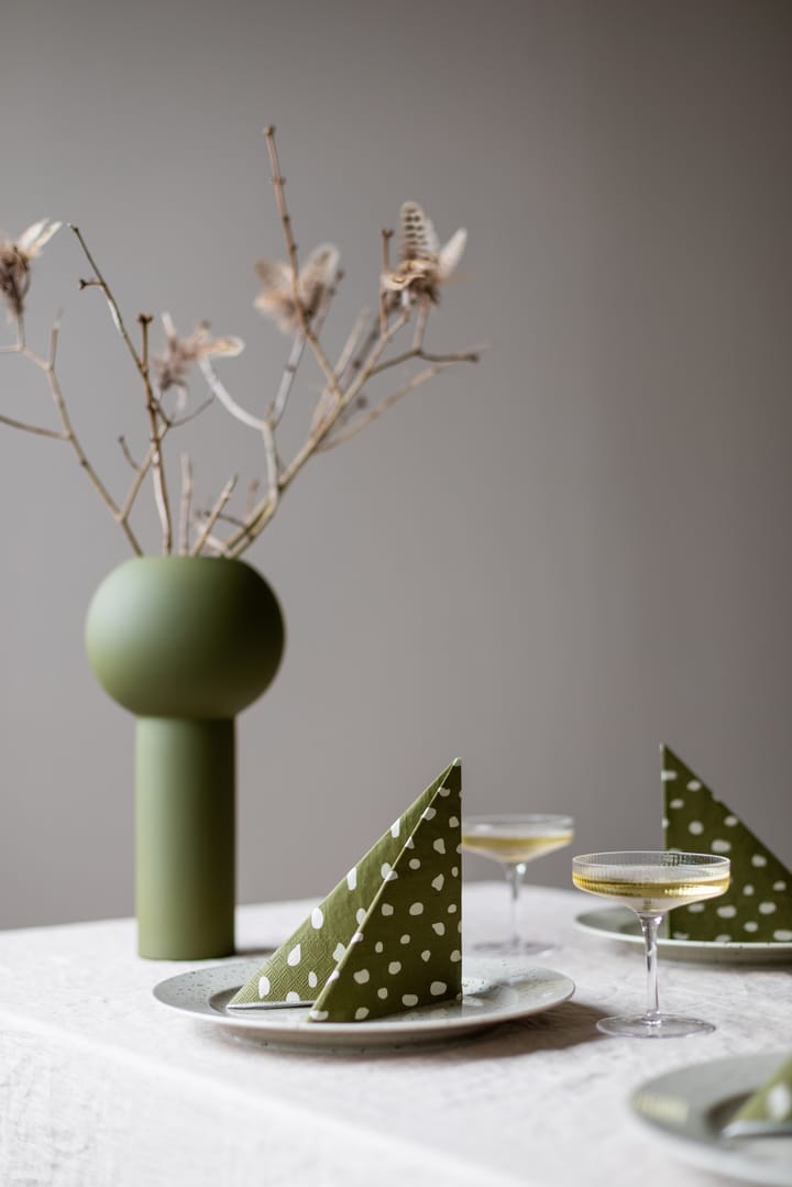 Dots servetten 33x33 cm 20-pack, Olive Cooee Design
