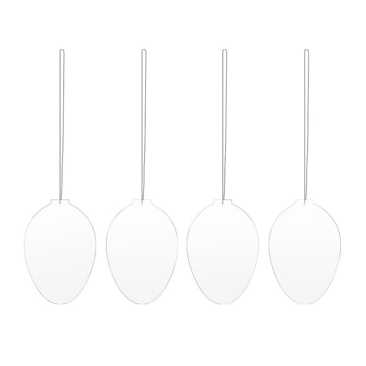 Easter Deco ei paasdecoratie 4-pack - White - Cooee Design