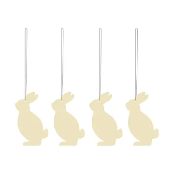 Easter Deco haas paashanger 4-pack - Light yellow - Cooee Design