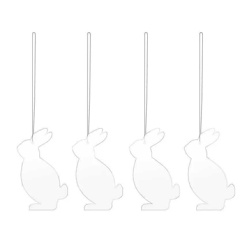 Easter Deco haas paashanger 4-pack, White Cooee Design