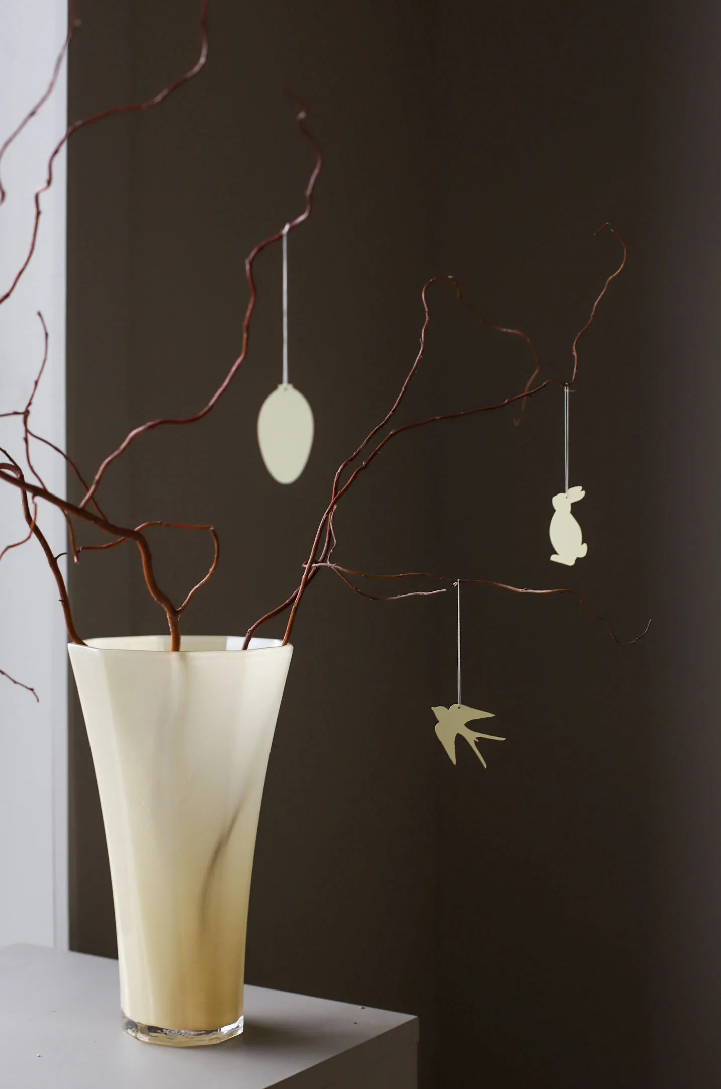 Easter Deco vogel paashanger 4-pack, Light yellow Cooee Design