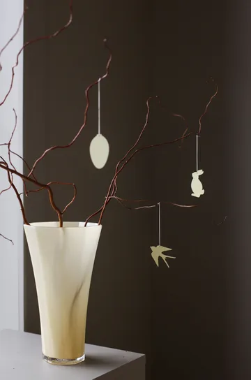 Easter Deco vogel paashanger 4-pack - Light yellow - Cooee Design