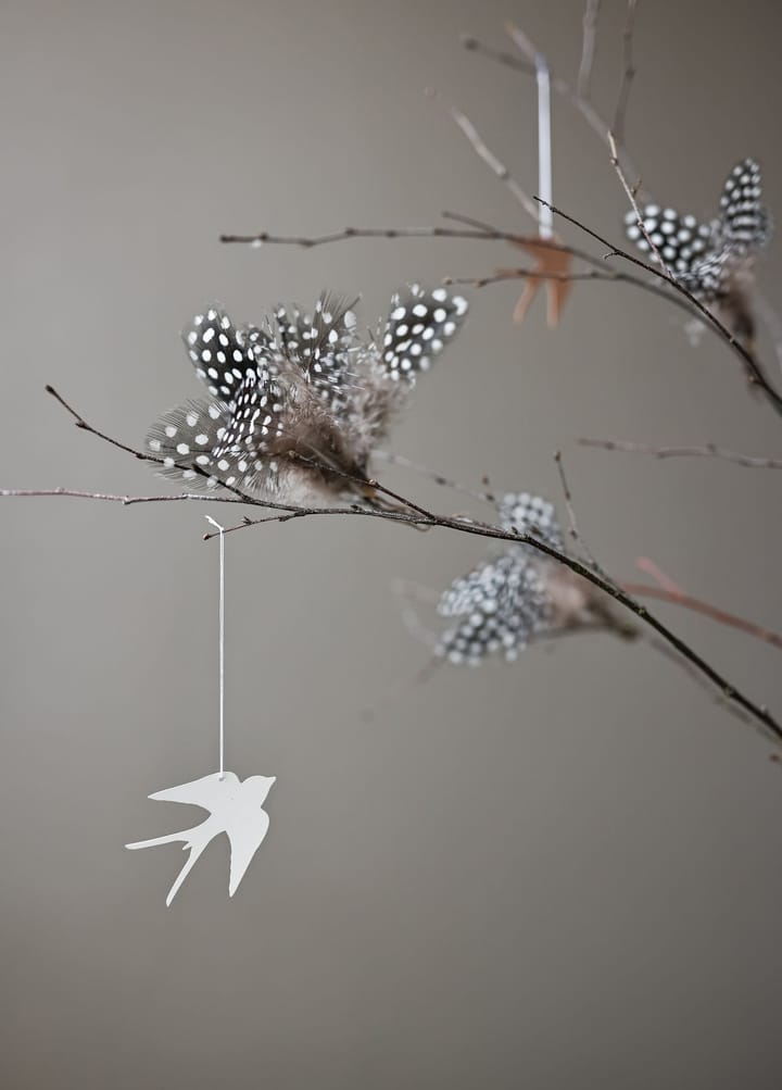 Easter Deco vogel paashanger 4-pack, White Cooee Design