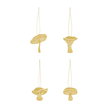 Fungi decoratiehanger 4-delig - Brass - Cooee Design