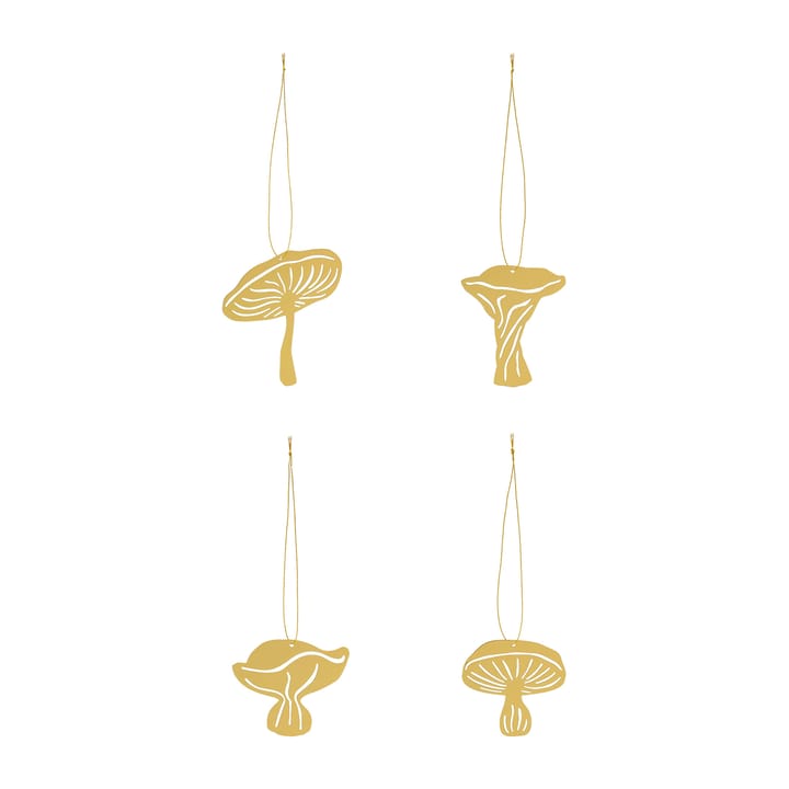 Fungi decoratiehanger 4-delig - Brass - Cooee Design
