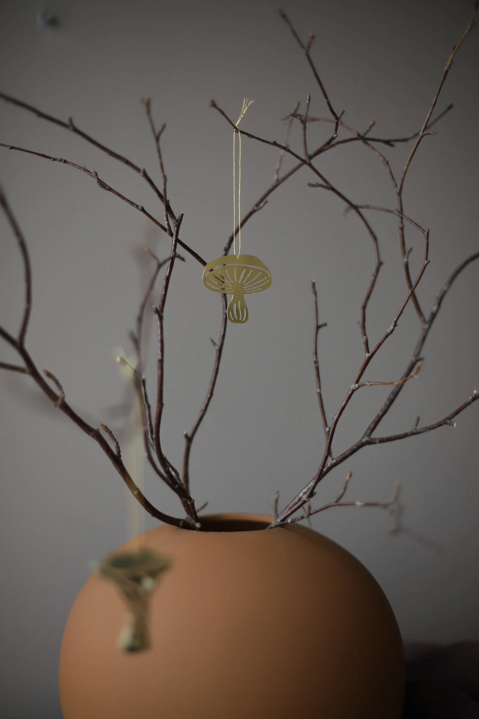 Fungi decoratiehanger 4-delig, Brass Cooee Design