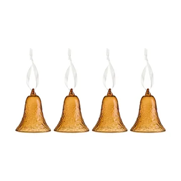 Gry bell klok 8 cm 4-pack - Cognac - Cooee Design