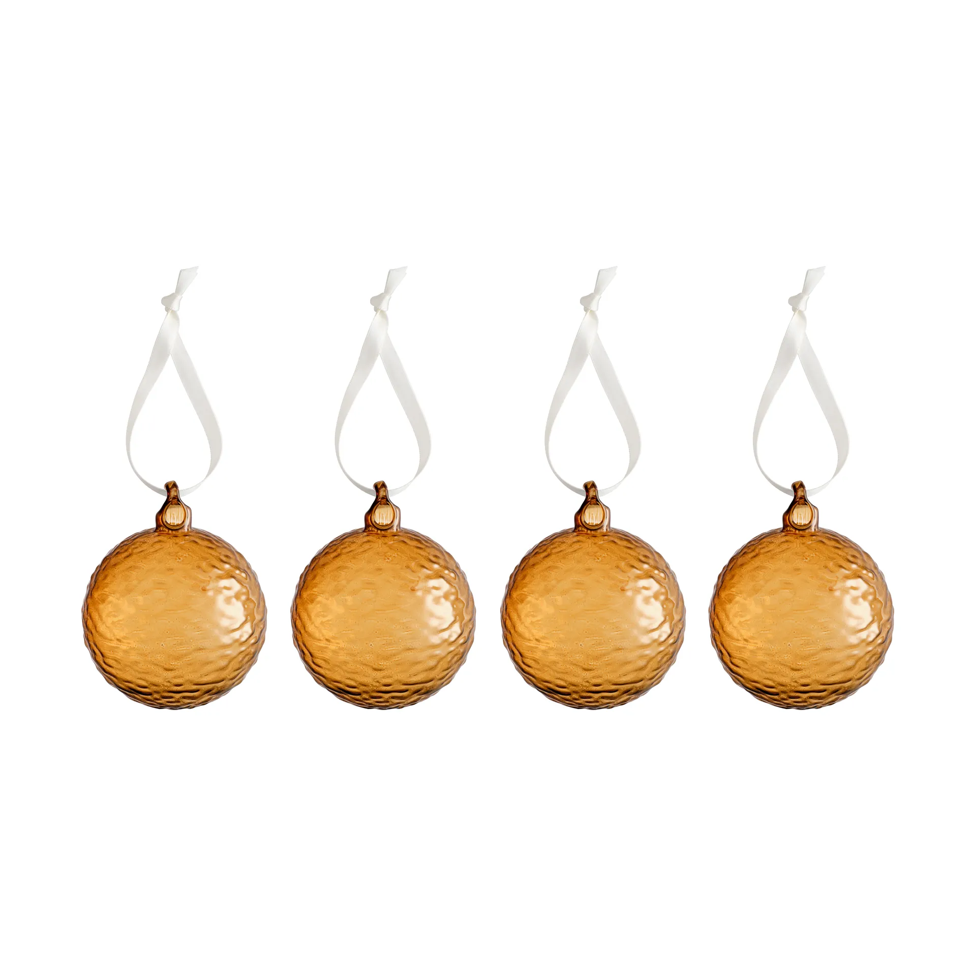 Gry Marble kerstbal Ø8 cm, Cognac Cooee Design