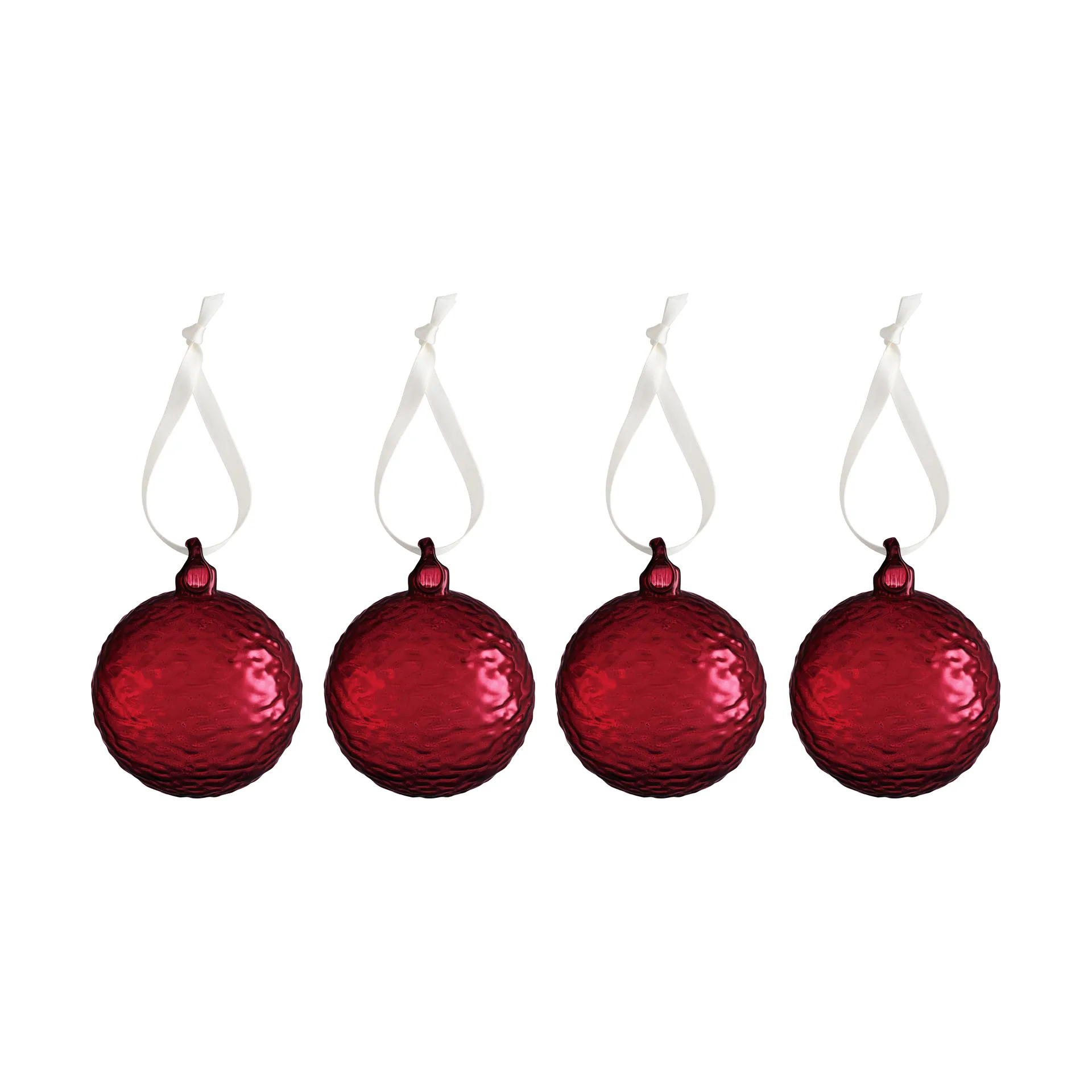 Gry Marble kerstbal Ø8 cm, Deep red Cooee Design