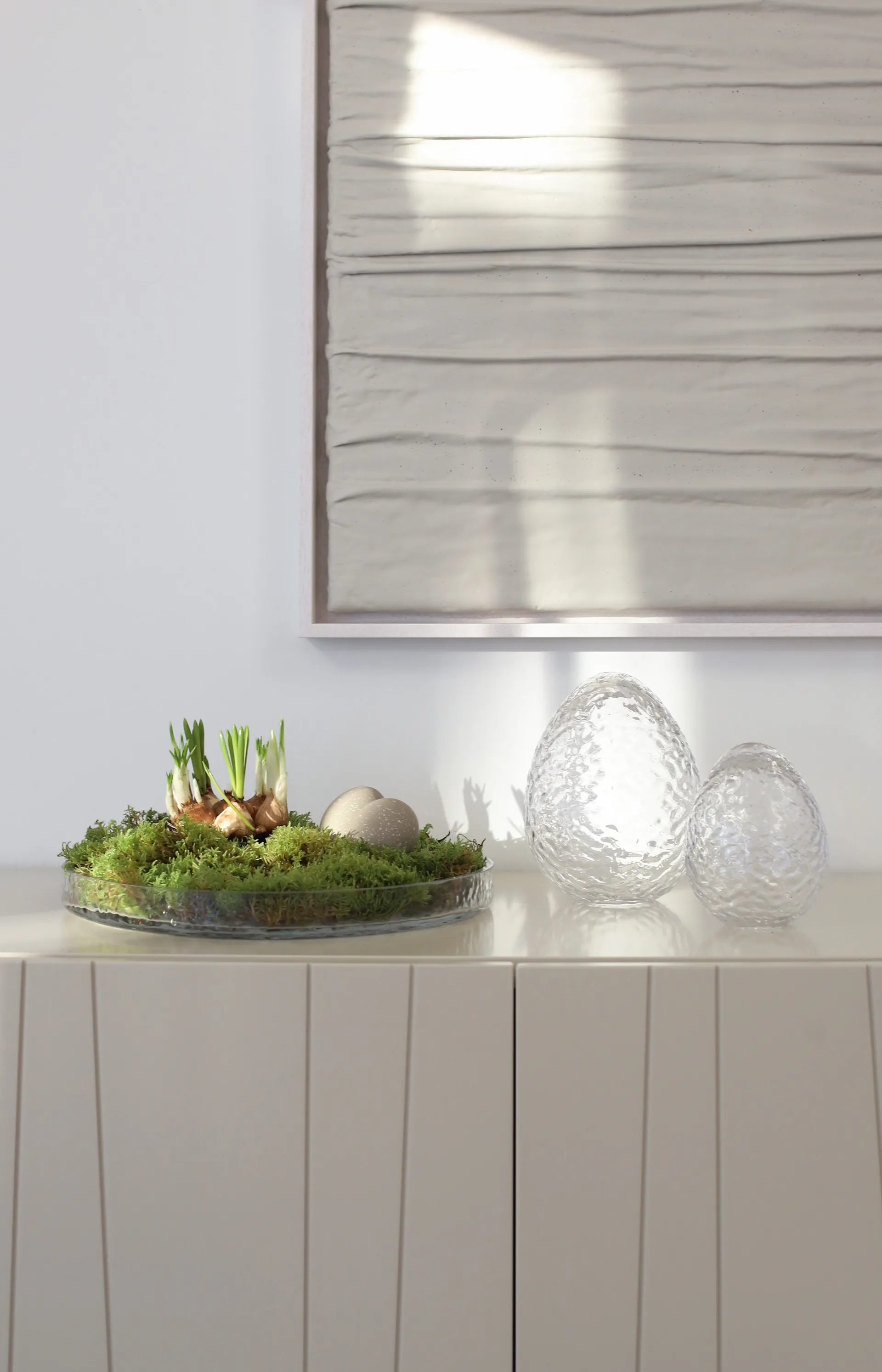 Gry staand ei 16 cm, Clear Cooee Design