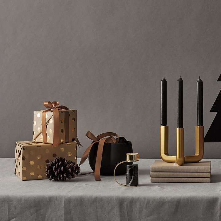 Heavy waxinelichtjeshouder, Nero marquina Cooee Design