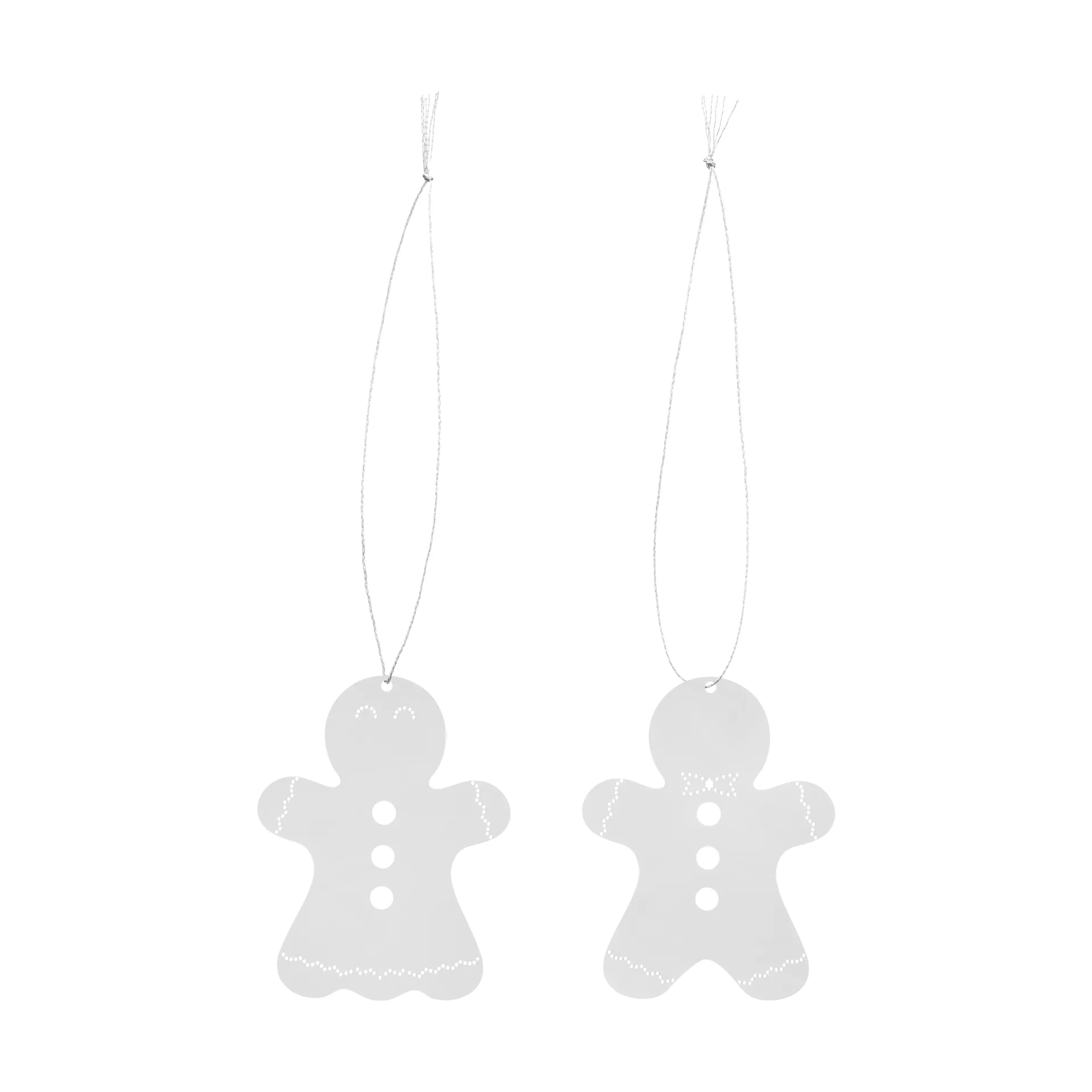 Kerstdecoratie pepparkaka 6 cm, Roestvrij staal Cooee Design