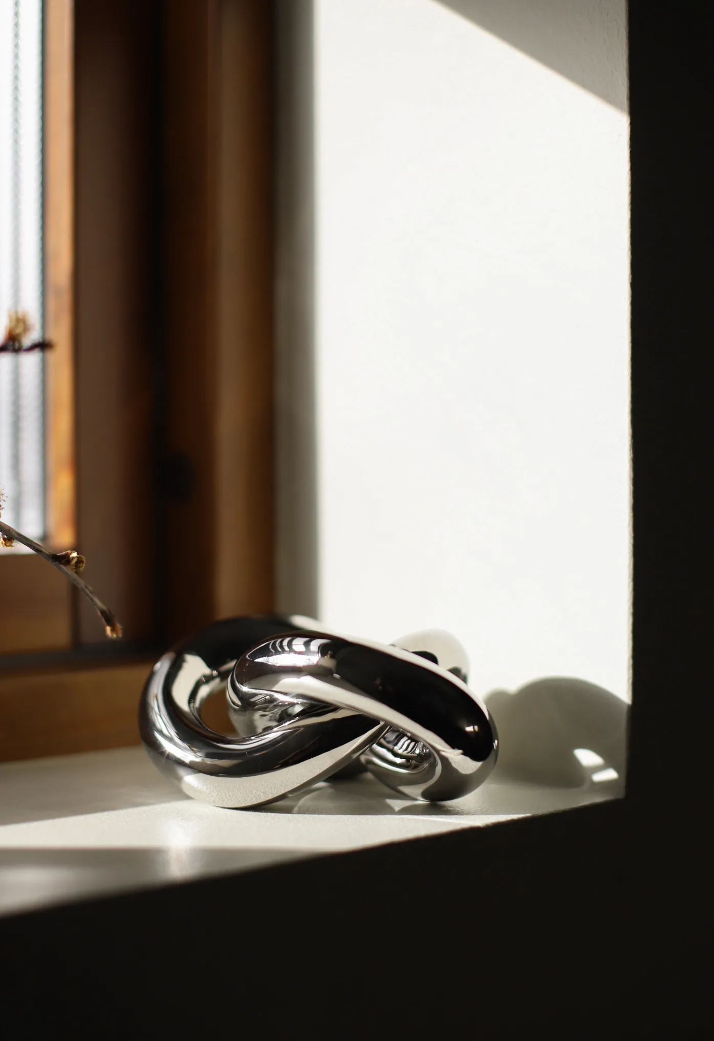 Knot Table large decoratie, Light Silver Cooee Design