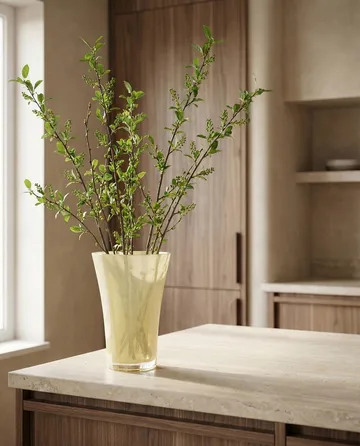 Liliané vaas 28 cm - Botergeel - Cooee Design
