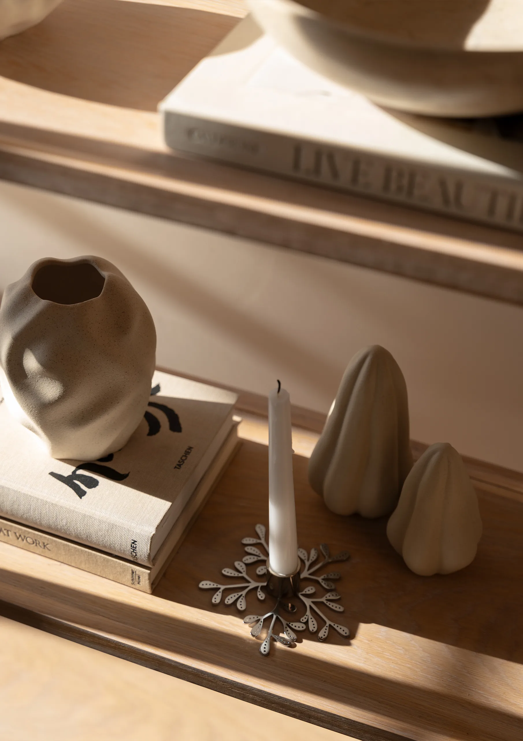 Mistletoe kandelaar, Roestvrij staal Cooee Design