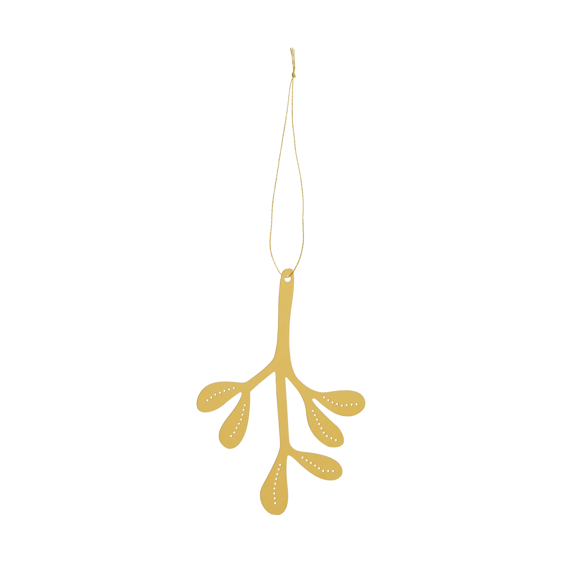 Mistletoe kersthanger 2-pack, Messing, 12 cm Cooee Design