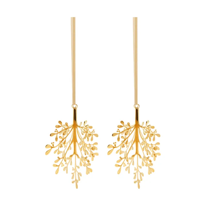 Mistletoe kersthanger 2-pack - Messing 20 cm - Cooee Design