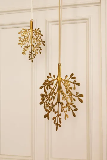 Mistletoe kersthanger 2-pack - Messing 20 cm - Cooee Design