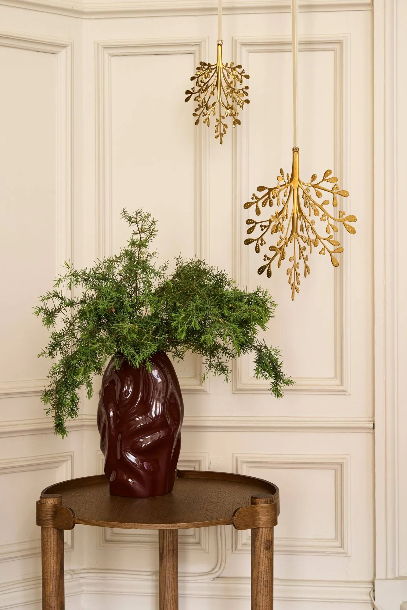 Mistletoe kersthanger 2-pack, Messing, 29 cm Cooee Design