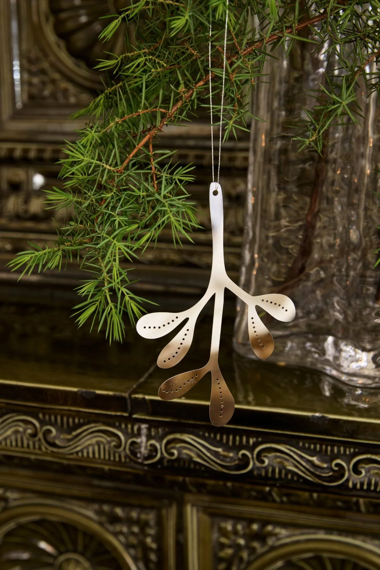 Mistletoe kersthanger 2-pack, Roestvrij staal, 12 cm Cooee Design