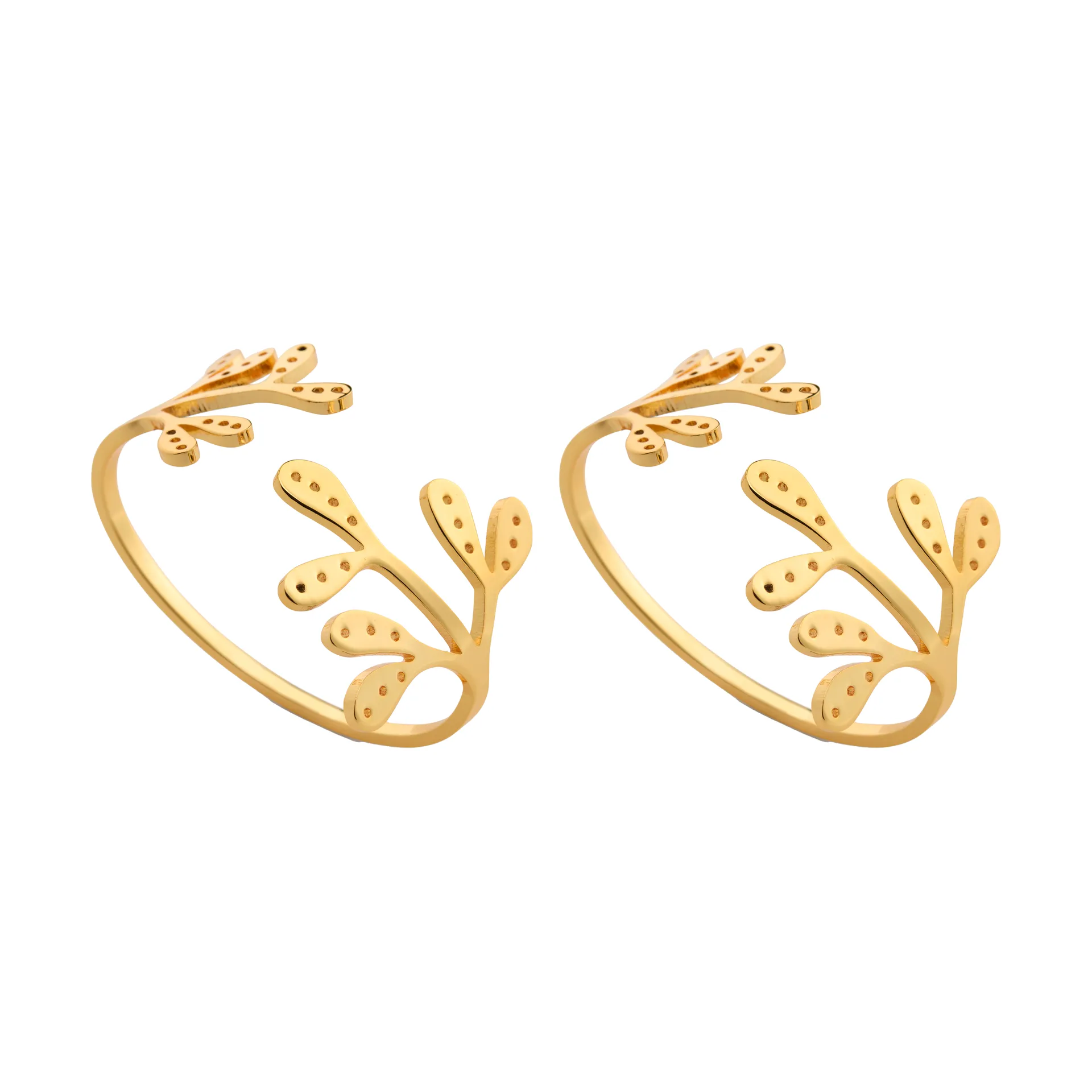 Mistletoe servetring 2-pack, Brass Cooee Design