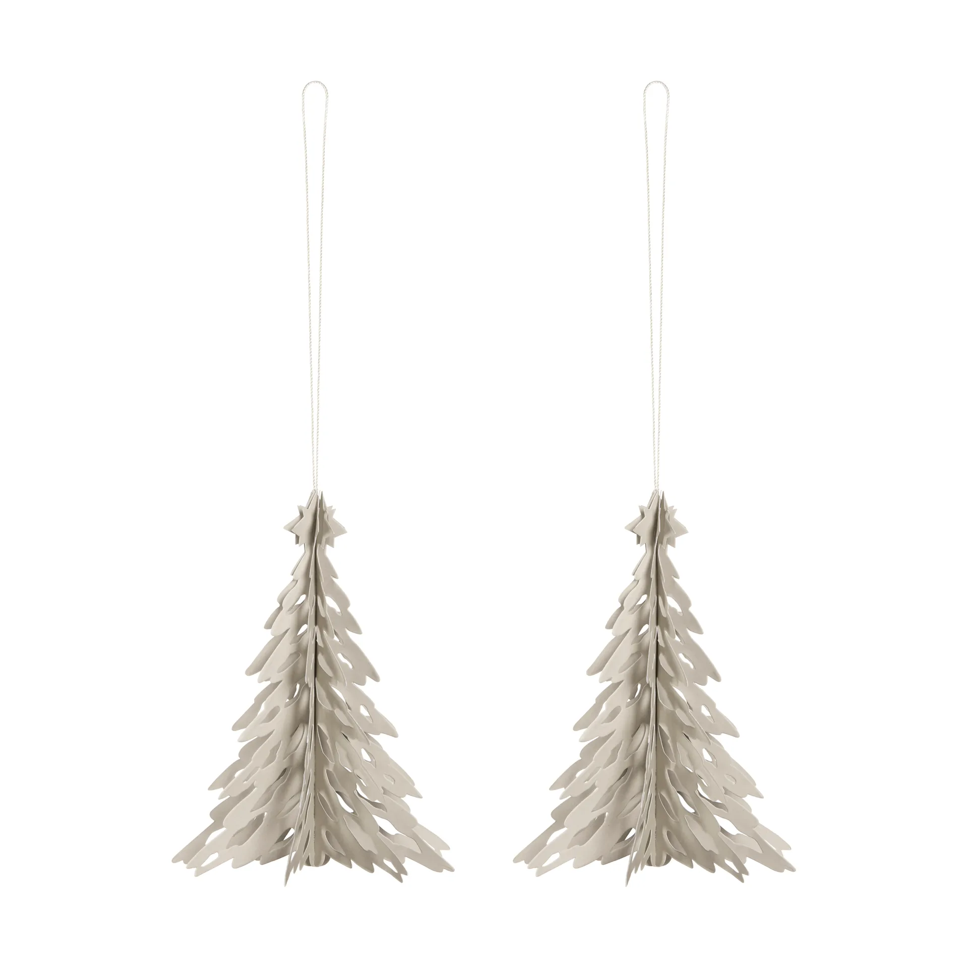 Paper Pinetree decoratiehanger 2-pack, Sand Cooee Design