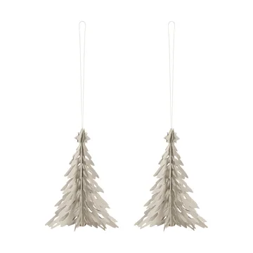 Paper Pinetree decoratiehanger 2-pack - Sand - Cooee Design