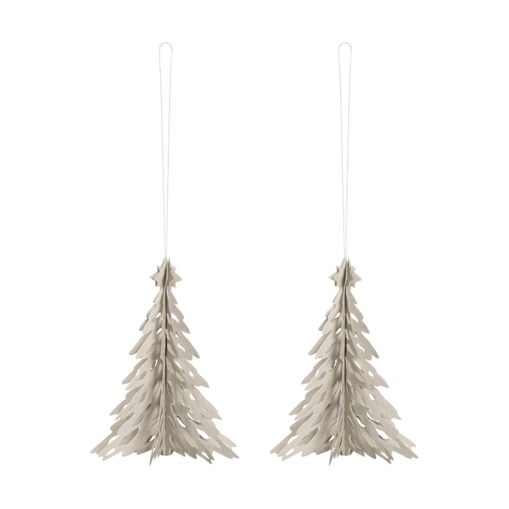 Paper Pinetree decoratiehanger 2-pack - Sand - Cooee Design