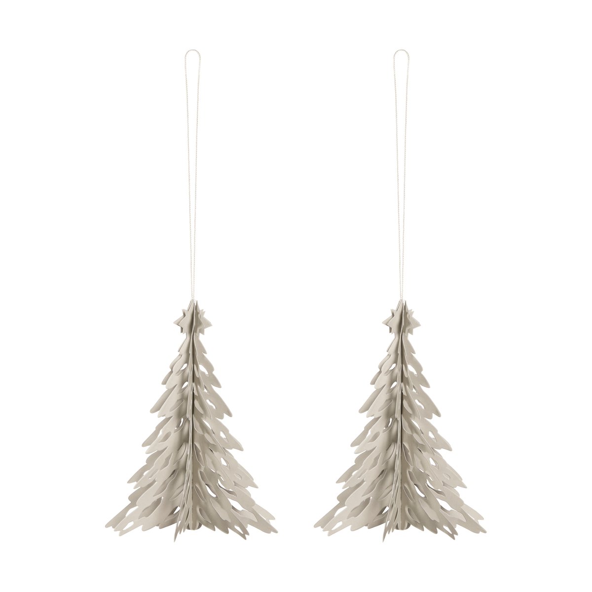Cooee Design Paper Pinetree decoratiehanger 2-pack Sand