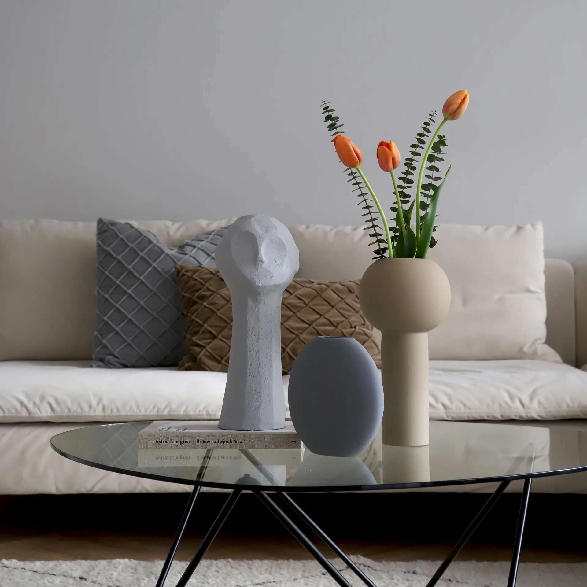 Pastille vaas 20 cm, Grey Cooee Design