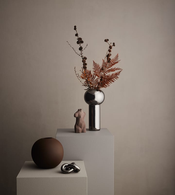 Pillar vaas 24 cm, Dark Silver Cooee Design