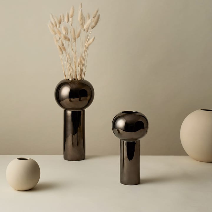 Pillar vaas 32 cm, Dark Silver Cooee Design