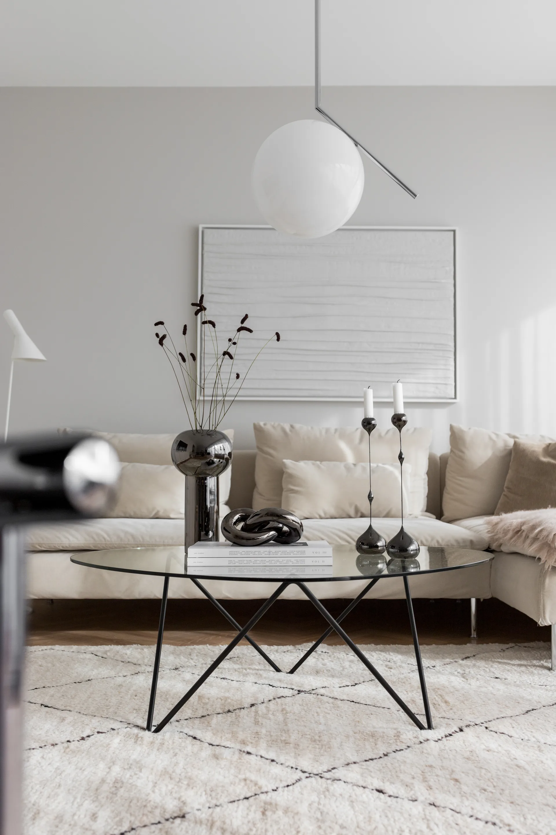 Pillar vaas 32 cm, Dark Silver Cooee Design